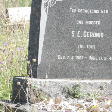 CERONIO S.E. nee DU TOIT 1907-1949