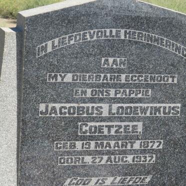COETZEE Jacobus Lodewikus 1877-1937