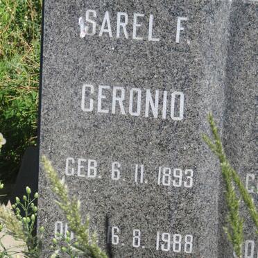 CERONIO Sarel F. 1893-1988 &amp; Maria E. 1900-1976