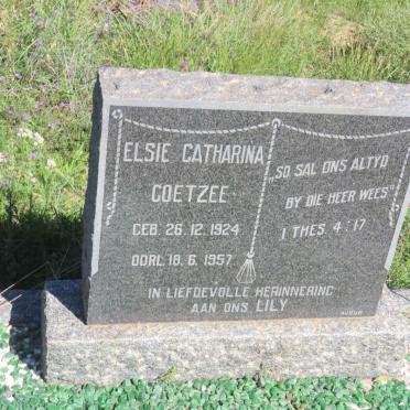 COETZEE Elsie Catharina 1924-1957