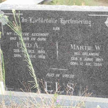 ELS Fred A. 1893-1969 &amp; Martie W. ORLANDINI 1897-1994