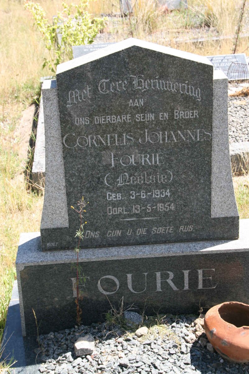 FOURIE Cornelis Johannes 1934-1954