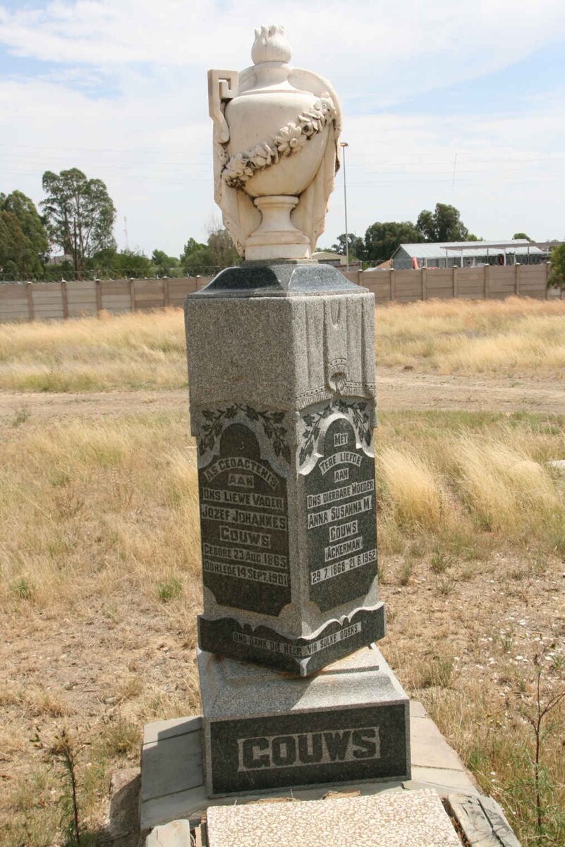 GOUWS Jozef Johannes 1865-1901 &amp; Anna Susanna M. ACKERMAN 1868-1952