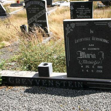 GREYVENSTEIN Maria J. 1919-2001