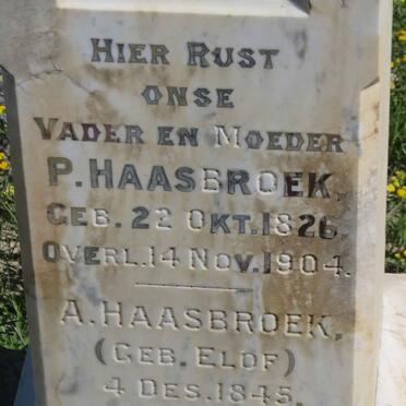 HAASBROEK P. 1826-1904 &amp; A. ELOF 1845-1927