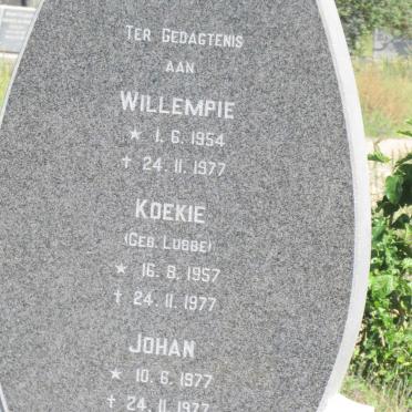 JACOBS Willempie 1954-1977 &amp; Koekie LUBBE 1957-1977 :: JACOBS Johan 1977-1977