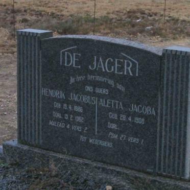 JAGER Hendrik Jacobus, de 1886-1962 &amp; Aletta Jacoba 1908 -