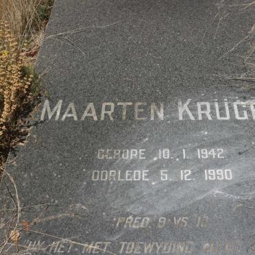 KRÜGER Maarten 1942-1990