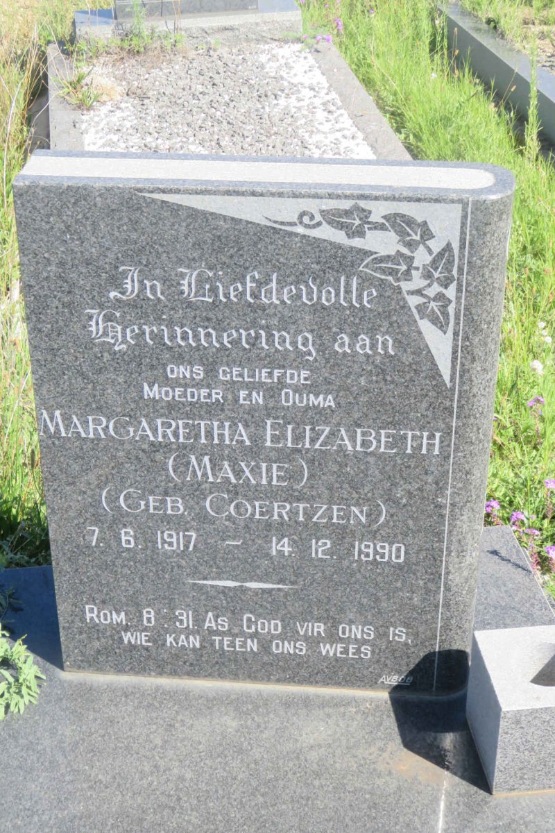 ORLANDINI Andreas Bartholomeus 1902-1968 &amp; Margaretha Elizabeth COERTZEN 1917-1990