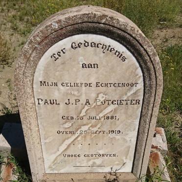 POTGIETER Paul J.P.A. 1881-1919
