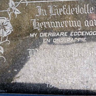 PLESSIS Willie, du 1910-1961