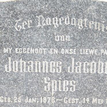 SPIES Johannes Jacobus 1878-1940