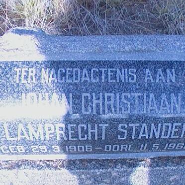 STANDER Johan Christiaan Lamprecht 1906-1960