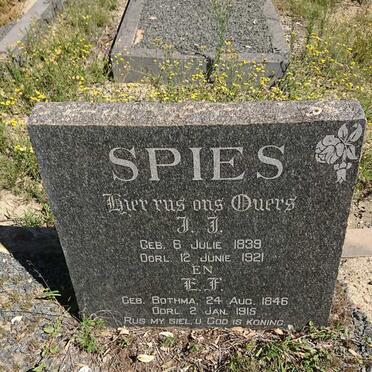 SPIES J.J. 1839-1921 &amp; E.F. BOTHMA 1846-1915