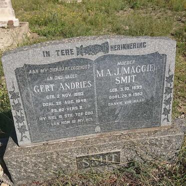 SMIT Gert Andries 1893-1948 &amp; M.A.J. 1899-1982