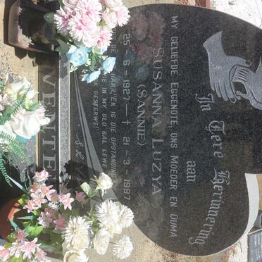 VENTER Susanna Luzya 1927-1997