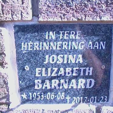 BARNARD Josina Elizabeth 1953-2017