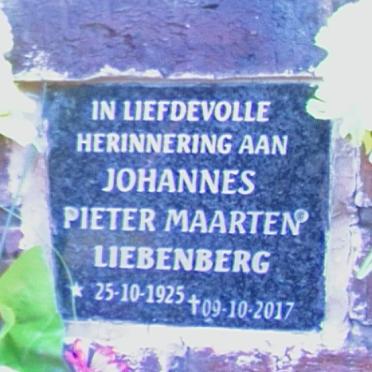 LIEBENBERG Johannes Pieter Maarten 1925-2017