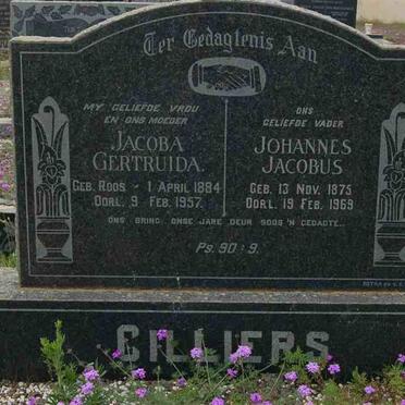 CILLIERS Johannes Jacobus 1875-1969 &amp; Jacoba Gertruida ROOS 1884-1957