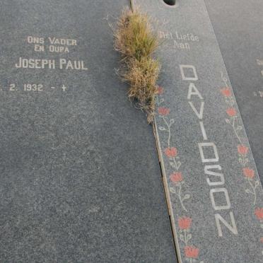 DAVIDSON Joseph Paul 1932-  &amp; Cornelia Maria 1932-1991