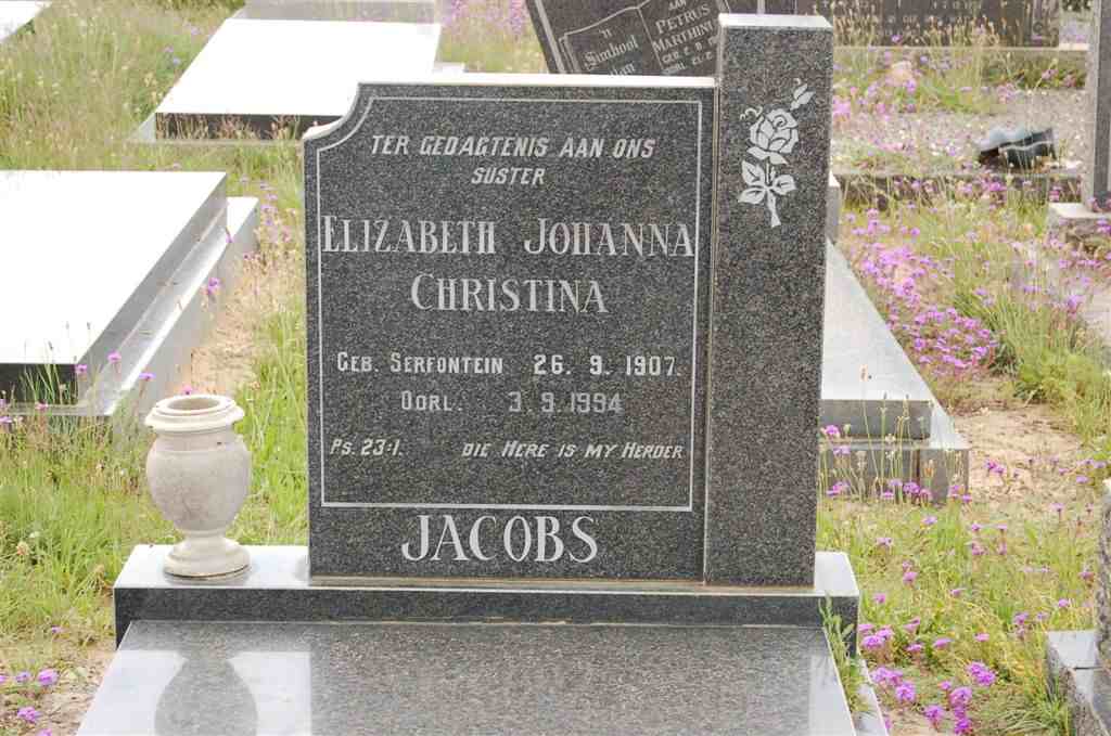 JACOBS Elizabeth Johanna Christina 1907-1994