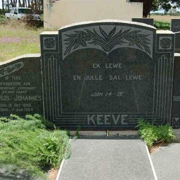 KEEVE Petrus Johannes 1886-1954 &amp; Susanna Maria Elizabeth V.D. MERWE 1894-1960