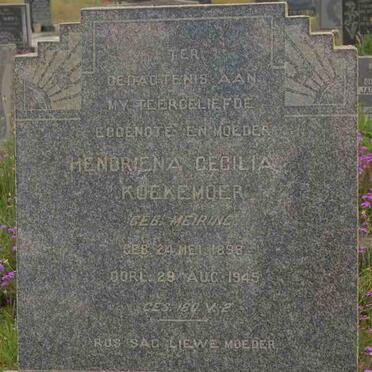 KOEKEMOER Hendriena Cecilia nee MEIRING 1893-1945