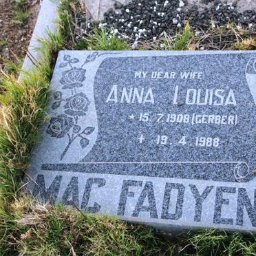MACFADYEN Anna Louisa nee GERBER 1908-1988