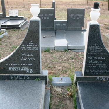 ROETS Willem Jacobus 1899-1989 & Wilhelmina Martina V.D. WESTHUIZEN 1906-1982