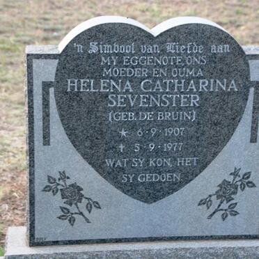 SEVENSTER Helena Catharina nee DE BRUIN 1907-1977