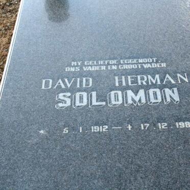SOLOMON David Herman 1912-1989