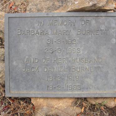 BURNETT Jack Daniel 1919-1993 &amp; Barbara Mary 1921-1993