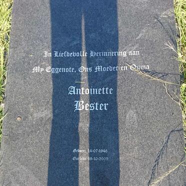 BESTER Antoinette 1946-2009