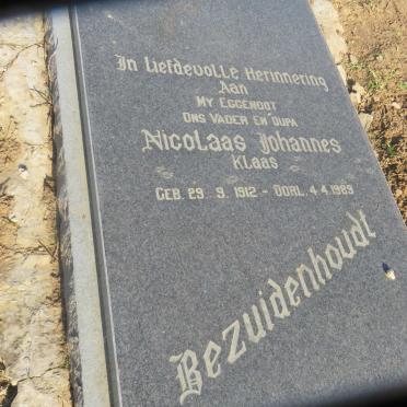 BEZUIDENHOUDT Nicolaas Johannes 1912-1989