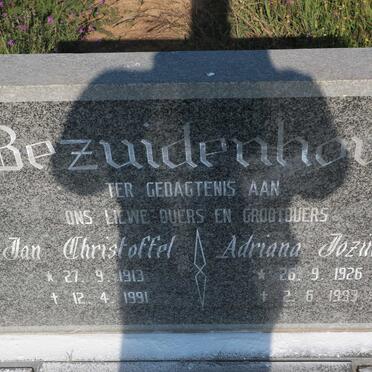 BEZUIDENHOUT Jan Christoffel 1913-1991 &amp; Adriana Jozina 1926-1993