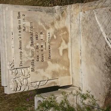 BACKSTRÖM Stella, von 1927-1939