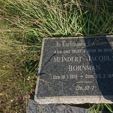 BORNMAN Meindert Jacobus 1919-1940