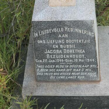 BEZUIDENHOUDT Jacoba Dorethea 1944-1944