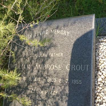 CROUT William Ambrose 1870-1955