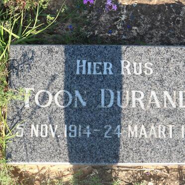 DURANDT Toon 1914-1992