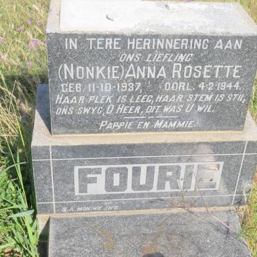 FOURIE Anna Rosette 1937-1944