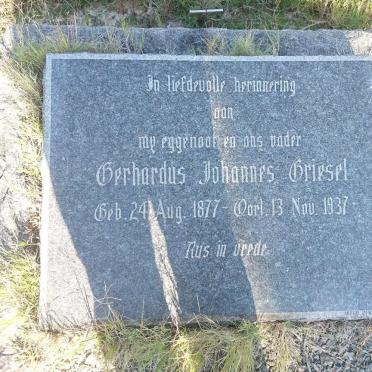 GRIESEL Gerhardus Johannes 1877-1937