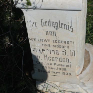 HEERDEN Catherina S.M., v. nee DU PLESSIS 1866-1936