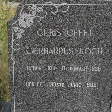 KOCH Christoffel Gerhardus 1896-1966 &amp; Gertruida Susanna Hendrina WESSELS 1904-1963