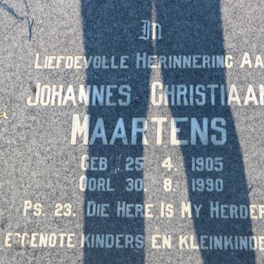 MAARTENS Johannes Christiaan 1905-1990