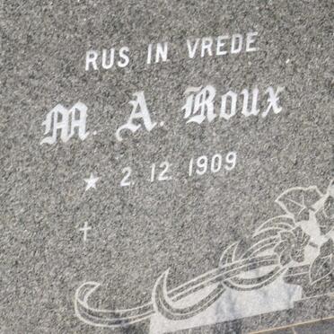 ROUX J.H.S. 1909-1973 &amp; M.A. 1909-