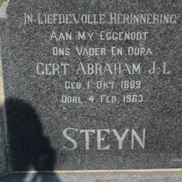STEYN Gert Abraham J.L. 1889-1963