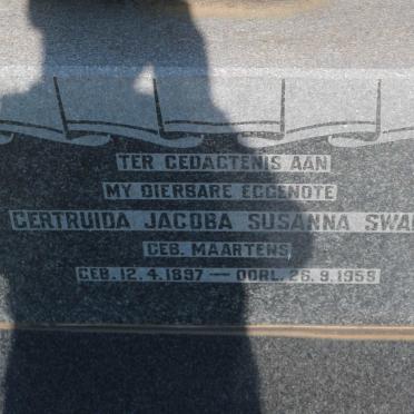 SWART Gertruida Jacoba Susanna nee MAARTENS 1897-1959
