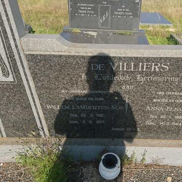 VILLIERS Willem Albertus Vos, de 1912-1967 &amp; Anna Elsabe 1906-1984