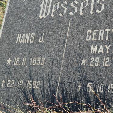 WESSELS Hans J. 1893-1982 &amp; Gerty A. MAYS 1891-1975